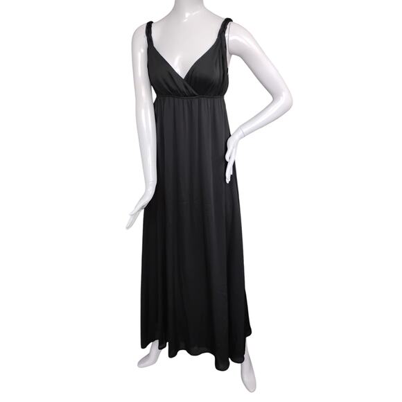 H&M Dresses & Skirts - H&M Chiffon Gown Size 4 Black Long/Maxi Sleeveless Fully Lined Braided Straps